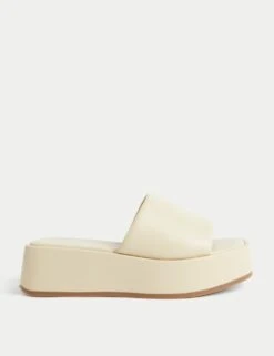 Flatform Square Toe Mules