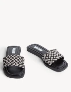 Woven Sparkle Flat Sliders -M&S SD 01 T02 5056 Y4 X EC 90