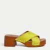 Studded Block Heel Open Toe Clogs