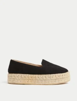 Suede Flatform Espadrilles