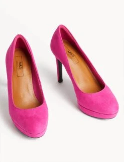Slip On Platform Stiletto Heel Court Shoes -M&S SD 01 T02 5218A BQ X EC 90
