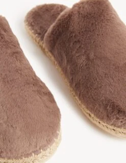 Faux Fur Mule Slippers -M&S SD 01 T02 5219 SH X EC 1