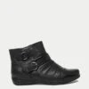 Wide Fit Leather Buckle Ruched Ankle Boots 2 Wide Fit Leather Buckle Ruched Ankle Boots -M&S SD 01 T02 6349W Y0 X EC 0