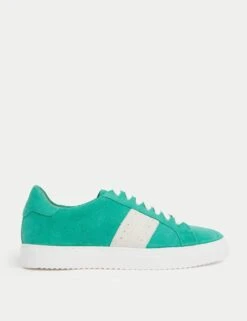 Suede Lace Up Trainers