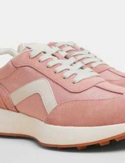 Leather Lace Up Side Detail Trainers 9 Leather Lace Up Side Detail Trainers -M&S SD 01 T02 8920T I4 X EC 3