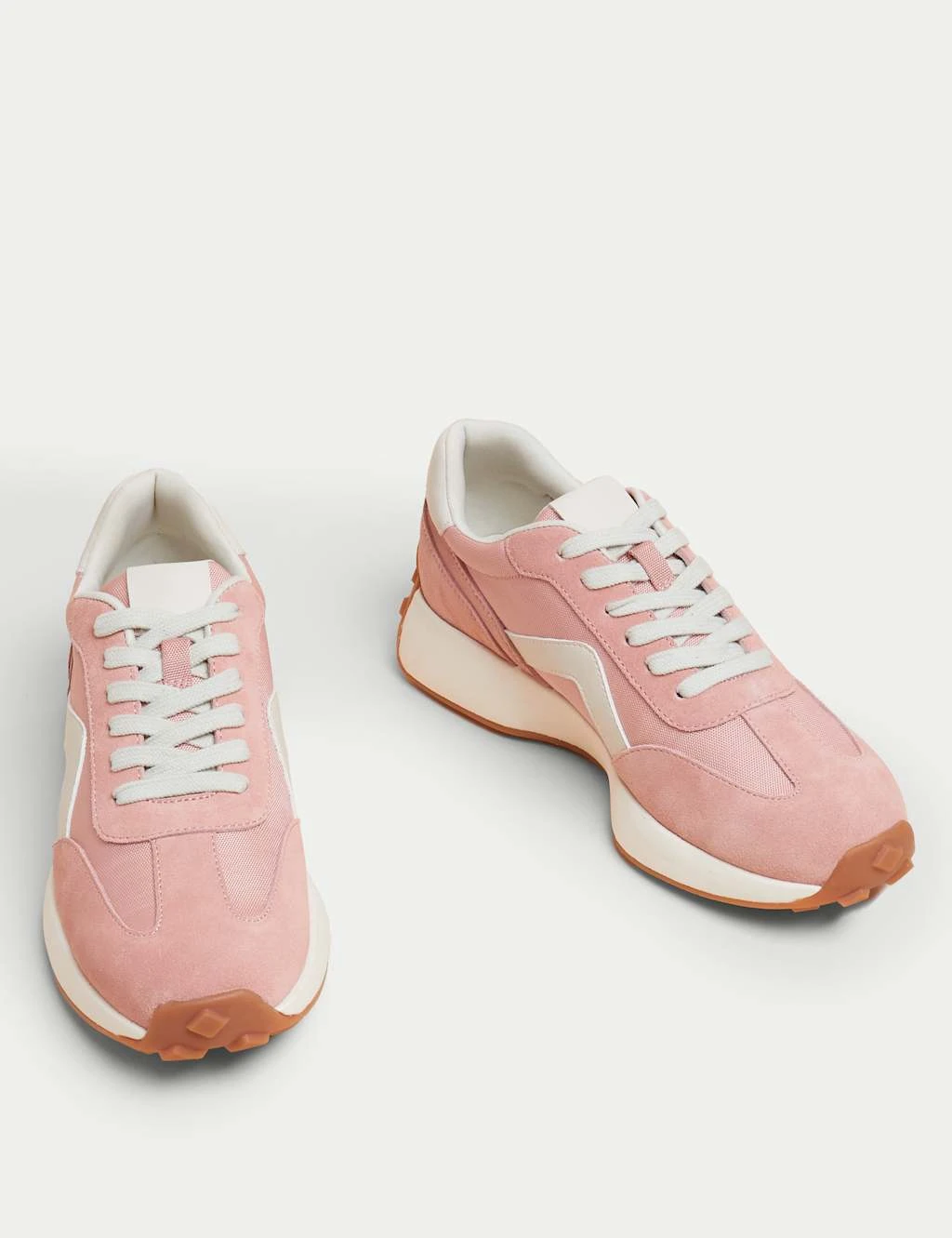 Leather Lace Up Side Detail Trainers 4 Leather Lace Up Side Detail Trainers - Image 2