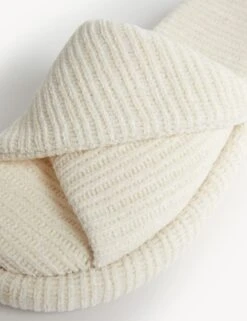 Knitted Flat Mule Slippers -M&S SD 01 T02 8939 K0 X EC 1