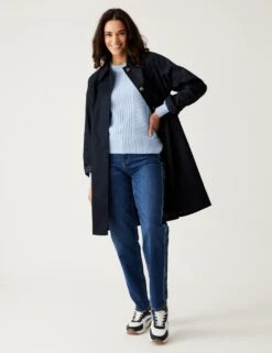 Cotton Rich Textured Crew Neck Jumper -M&S SD 01 T38 0184 E2 X EC 1