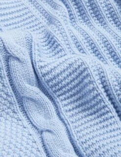 Cotton Rich Textured Crew Neck Jumper -M&S SD 01 T38 0184 E2 X EC 6