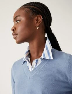 Supersoft V-Neck Jumper -M&S SD 01 T38 1287 KP X EC 2