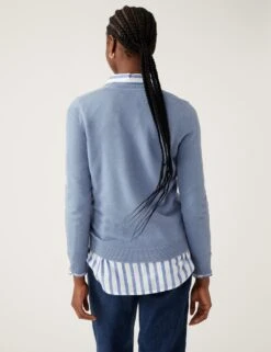 Supersoft V-Neck Jumper -M&S SD 01 T38 1287 KP X EC 3