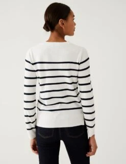 Supersoft Striped Crew Neck Jumper -M&S SD 01 T38 1892S F6 X EC 2