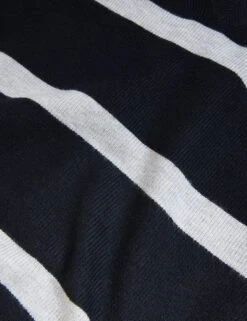 Soft Touch Striped Ribbed V-Neck Jumper -M&S SD 01 T38 2933A Y4 X EC 6