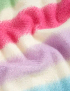 Pure Cashmere Striped Crew Neck Jumper -M&S SD 01 T38 3995A ZZ X EC 6