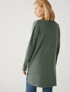 Soft Touch Ribbed Longline Cardigan -M&S SD 01 T38 4433A XC X EC 3