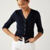 Ribbed V-Neck Cardigan -M&S SD 01 T38 4539 F0 X EC 0