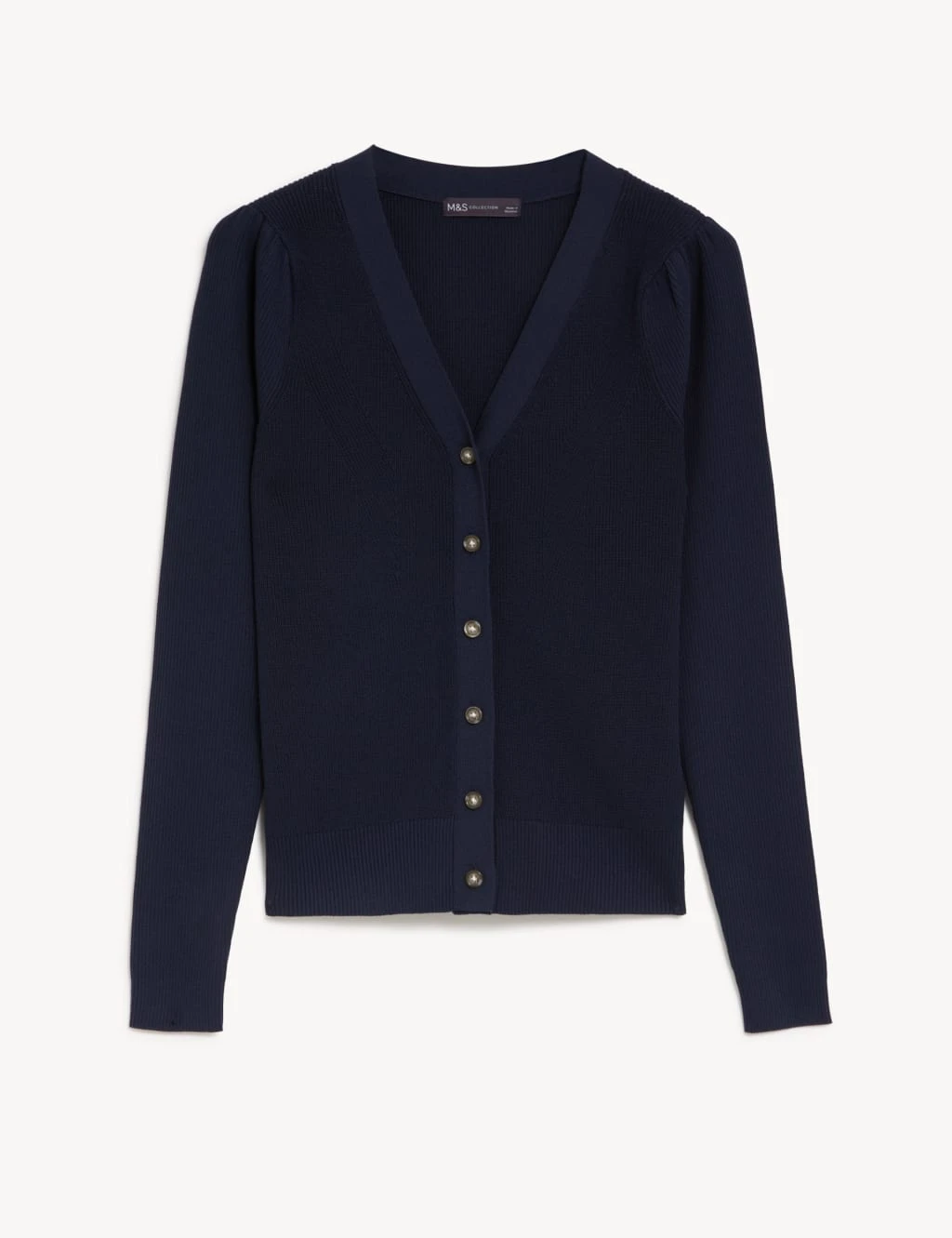 Ribbed V-Neck Cardigan 4 Ribbed V-Neck Cardigan - Image 2