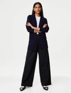 Ribbed Edge To Edge Longline Cardigan -M&S SD 01 T38 5309 F0 X EC 1