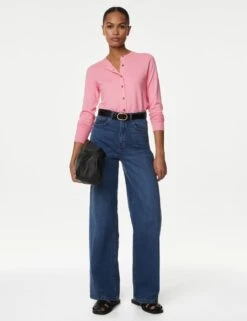 Crew Neck Button Front Cardigan -M&S SD 01 T38 5740 FD X EC 2