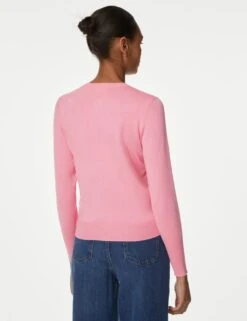 Crew Neck Button Front Cardigan -M&S SD 01 T38 5740 FD X EC 3