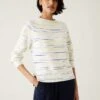 Cotton Rich Space Dyed Ribbed Jumper