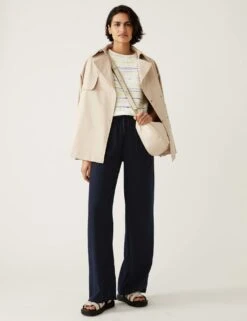 Cotton Rich Space Dyed Ribbed Jumper -M&S SD 01 T38 6034A Y8 X EC 3