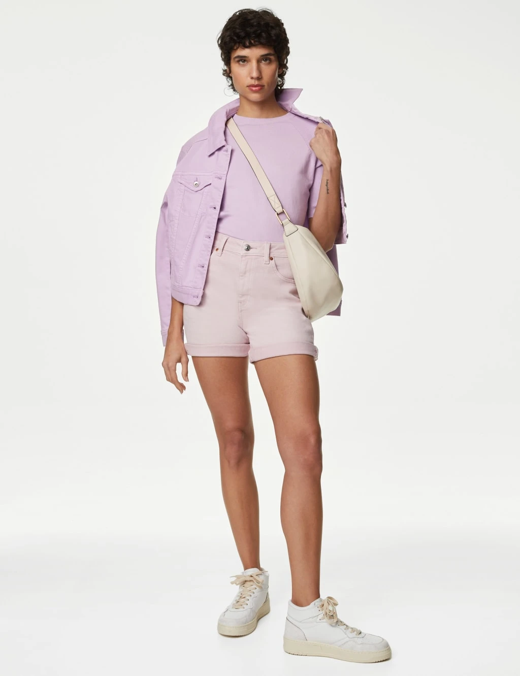 Cotton Rich Ribbed Crew Neck Knitted Top 5 Cotton Rich Ribbed Crew Neck Knitted Top - Image 3