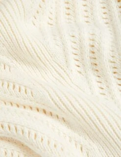 Cotton Rich Textured Crew Neck Knitted Top -M&S SD 01 T38 6982 KY X EC 6