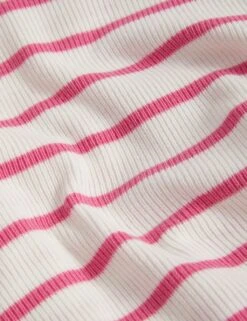 Cotton Rich Striped Collared Knitted Top -M&S SD 01 T38 6987S Y8 X EC 6