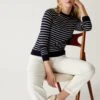 Pure Merino Wool Striped Crew Neck Jumper -M&S SD 01 T38 7722C F4 X EC 0