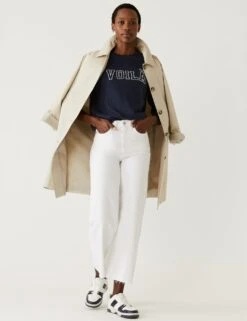 Pure Cotton Slogan Crew Neck Sweatshirt -M&S SD 01 T41 1410C F4 X EC 1