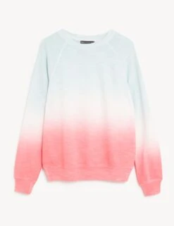 Pure Cotton Printed Sweatshirt -M&S SD 01 T41 1437C B4 X EC 90