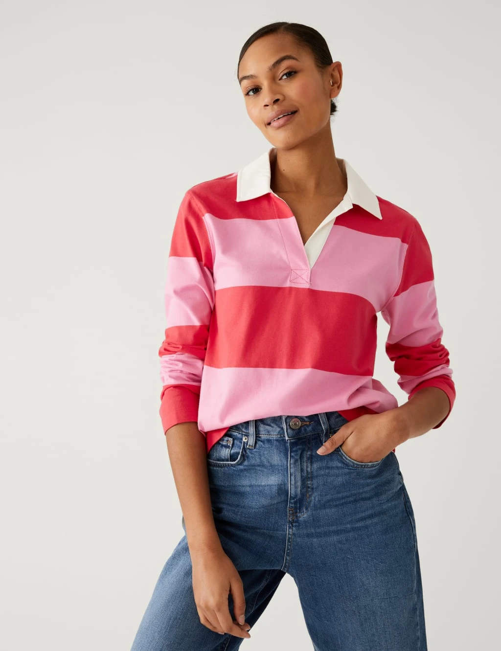 Pure Cotton Striped Rugby Top 3 Pure Cotton Striped Rugby Top