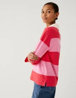 Pure Cotton Striped Rugby Top 10 Pure Cotton Striped Rugby Top -M&S SD 01 T41 1467C A4 X EC 2