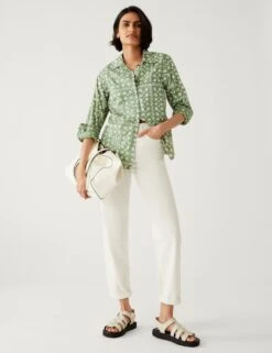 Pure Cotton Printed Collared Shirt