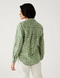 Pure Cotton Printed Collared Shirt -M&S SD 01 T41 1518W J4 X EC 2