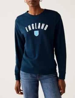 Women's Cotton Rich England Sweatshirt