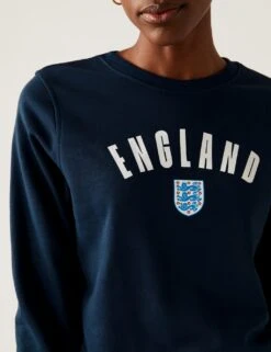 Women's Cotton Rich England Sweatshirt -M&S SD 01 T41 1604C F4 X EC 1