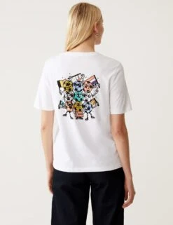 Women's Pure Cotton T-Shirt -M&S SD 01 T41 1616C Z4 X EC 3