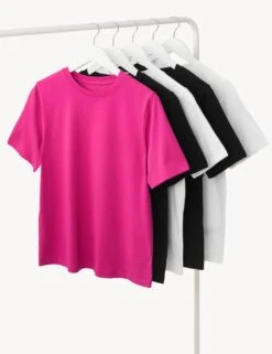 5pk Pure Cotton Everyday Fit T-Shirts
