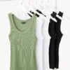 5pk Cotton Rich Ribbed Vests