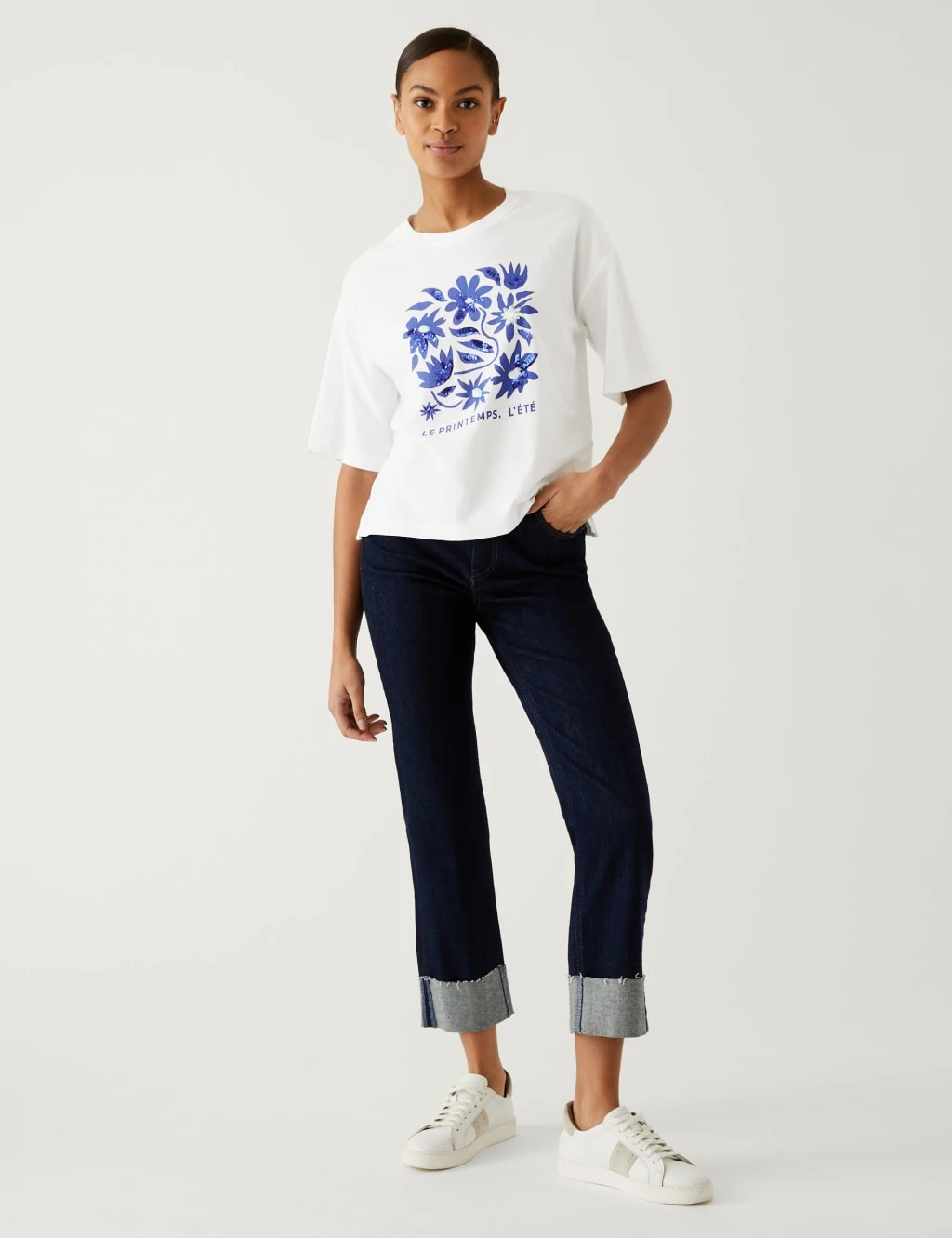 Pure Cotton Sequin Printed T-Shirt 5 Pure Cotton Sequin Printed T-Shirt - Image 3