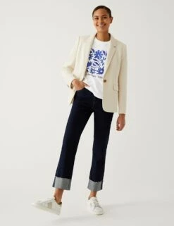 Pure Cotton Sequin Printed T-Shirt 11 Pure Cotton Sequin Printed T-Shirt -M&S SD 01 T41 4335C Z4 X EC 3