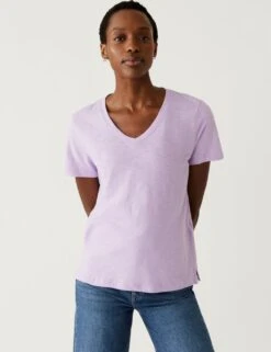 Pure Cotton Everyday Fit T-Shirt -M&S SD 01 T41 4607 G0 X EC 1