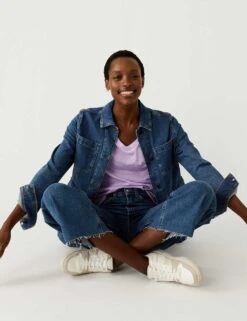 Pure Cotton Everyday Fit T-Shirt -M&S SD 01 T41 4607 G0 X EC 2