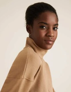 Funnel Neck Long Sleeve Sweatshirt -M&S SD 01 T41 6017C M0 X EC 3