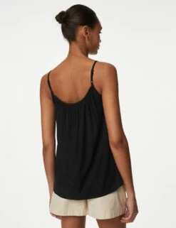 Crew Neck Cami Top -M&S SD 01 T41 6205W Y0 X EC 3