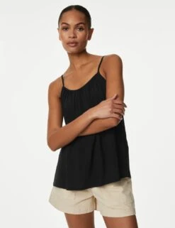 Crew Neck Cami Top -M&S SD 01 T41 6205W Y0 X EC 4
