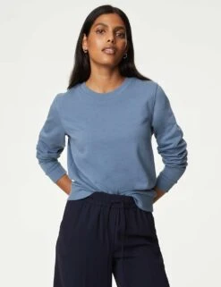 The Cotton Rich Crew Neck Sweatshirt -M&S SD 01 T41 6237C II X EC 2