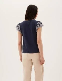 Pure Cotton Embroidered Sleeveless Vest -M&S SD 01 T41 6379C F0 X EC 3